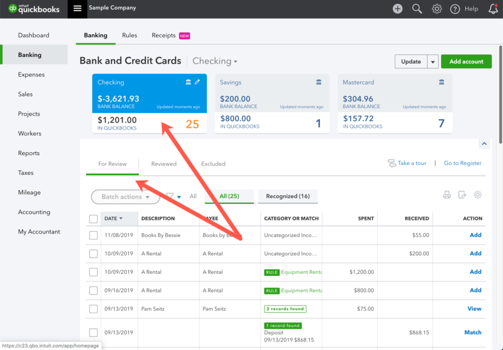 QuickBooks Tip: Working the Bank Feed | Redmond Accounting Inc