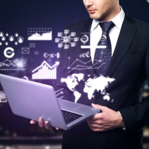Man searching for "what is bill.com" online.