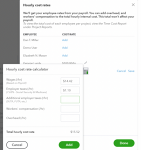 Using Hourly Cost Rates